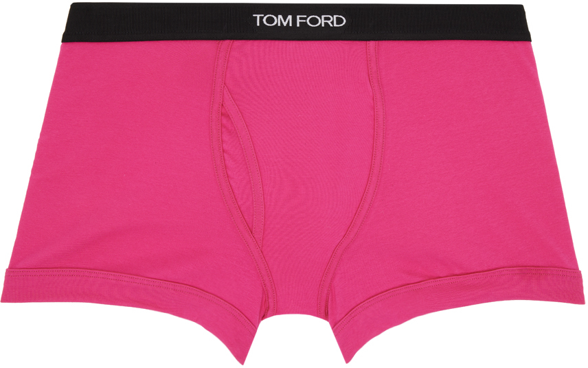 Shop Tom Ford Pink Classic Fit Boxer Briefs In Hot Pink