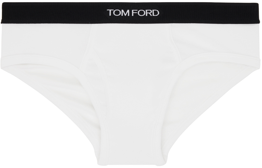 Shop Tom Ford White Classic Fit Briefs In 100 White