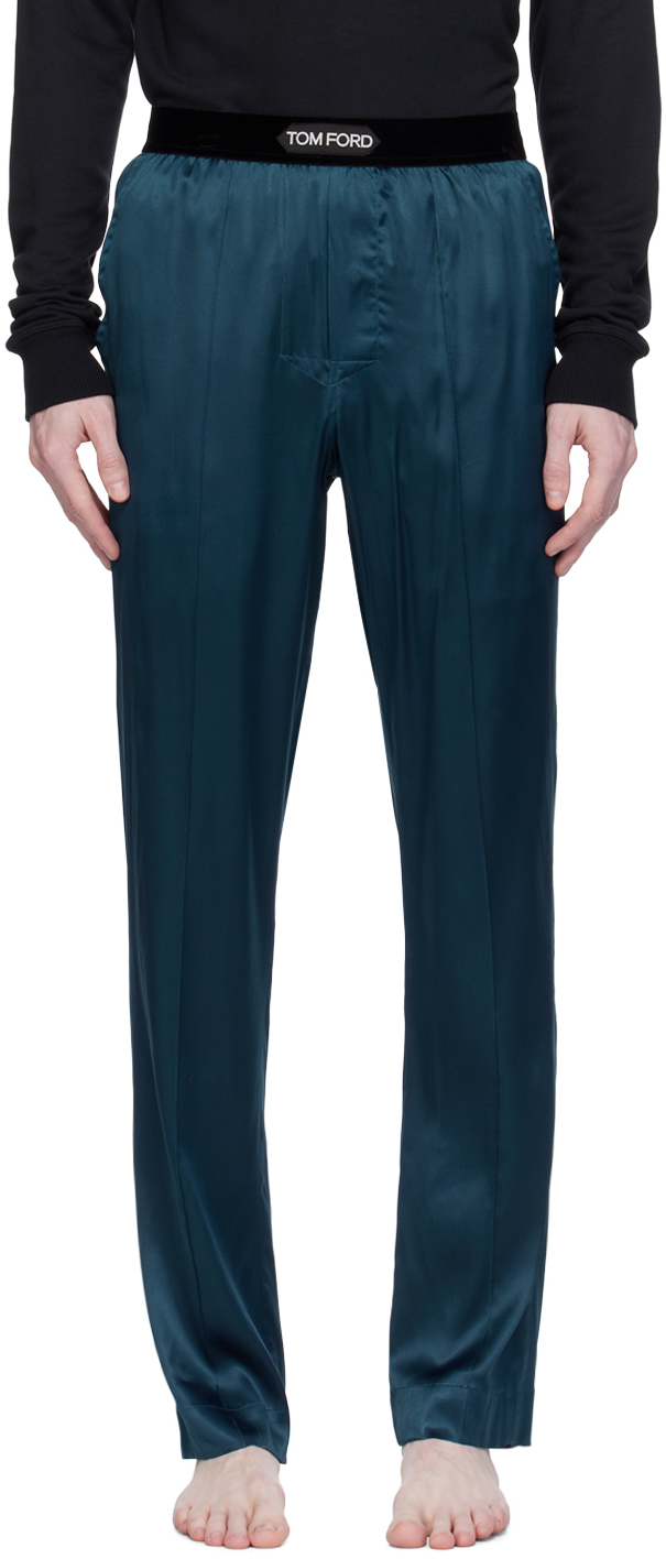 パンツ Tom Ford Pajama Bottoms TOM FORD: Blue Classic Pyjama Pants | SSENSE Canada
