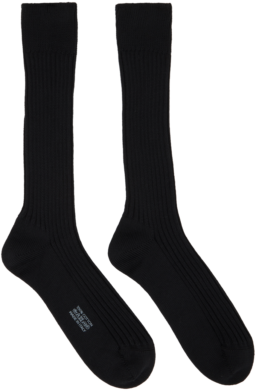 Black Rib Socks