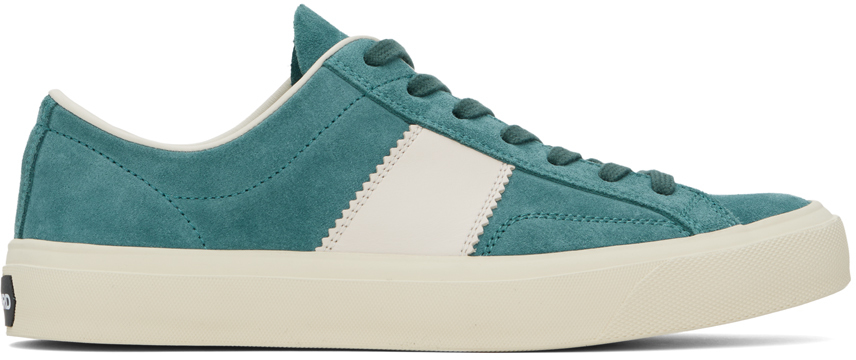 【関税込み】TOM FORD ブルー Jackson スエード スニーカー TOM FORD: Blue Suede Jackson Sneakers | SSENSE