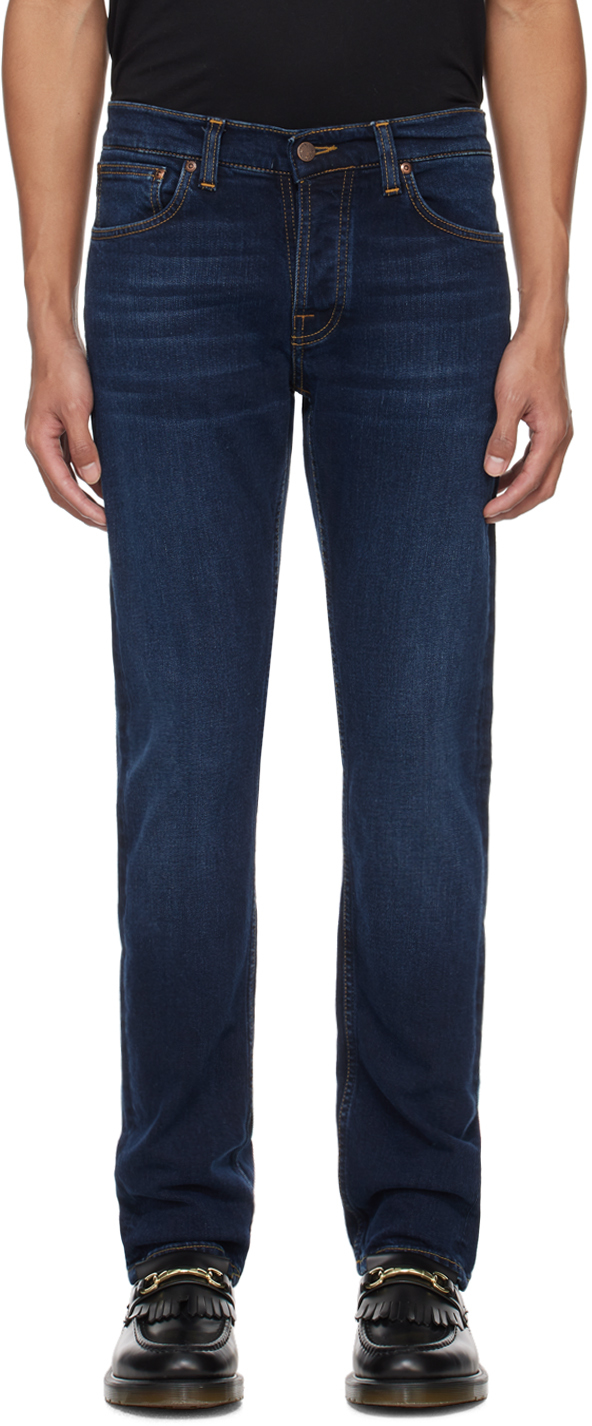Jean Homme Nudie Jeans Brute Knut - Taille W32 L28, Bleu Denim Stretch - Occasion Parfait état