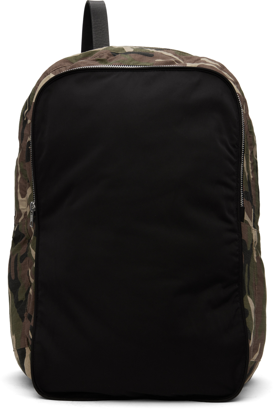 Fffpostalservice Ssense Exclusive Khaki & Black Scarab Sling Bag In Camo