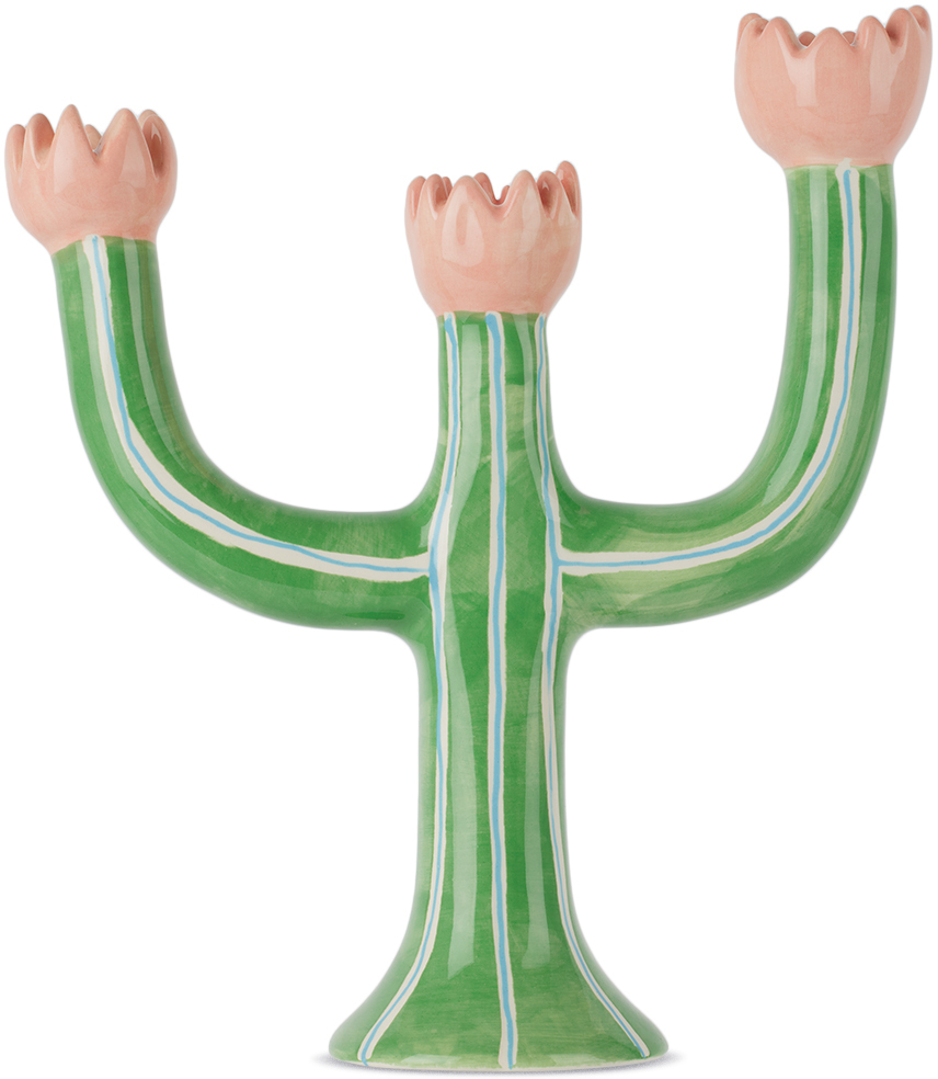 Green Tulip Candle Holder
