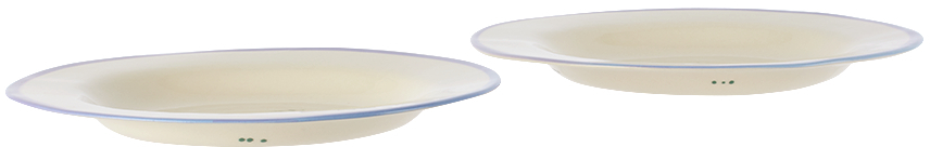 Laetitia Rouget Purple & White 'you Give Me Butterflies' Dessert Plate Set In Purple