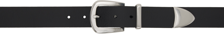 Shop Hugo Black Leather Belt In 001-black