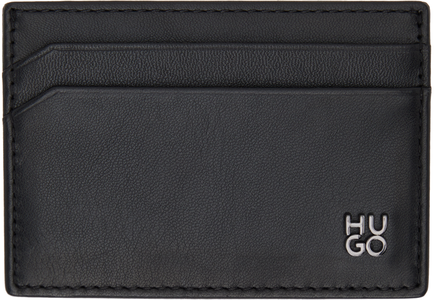Porte-Cartes Hugo Boss Acron S En Cuir Noir - Élégant & Minimaliste - Neuf Avec Étiquettes - Réf. 50460690