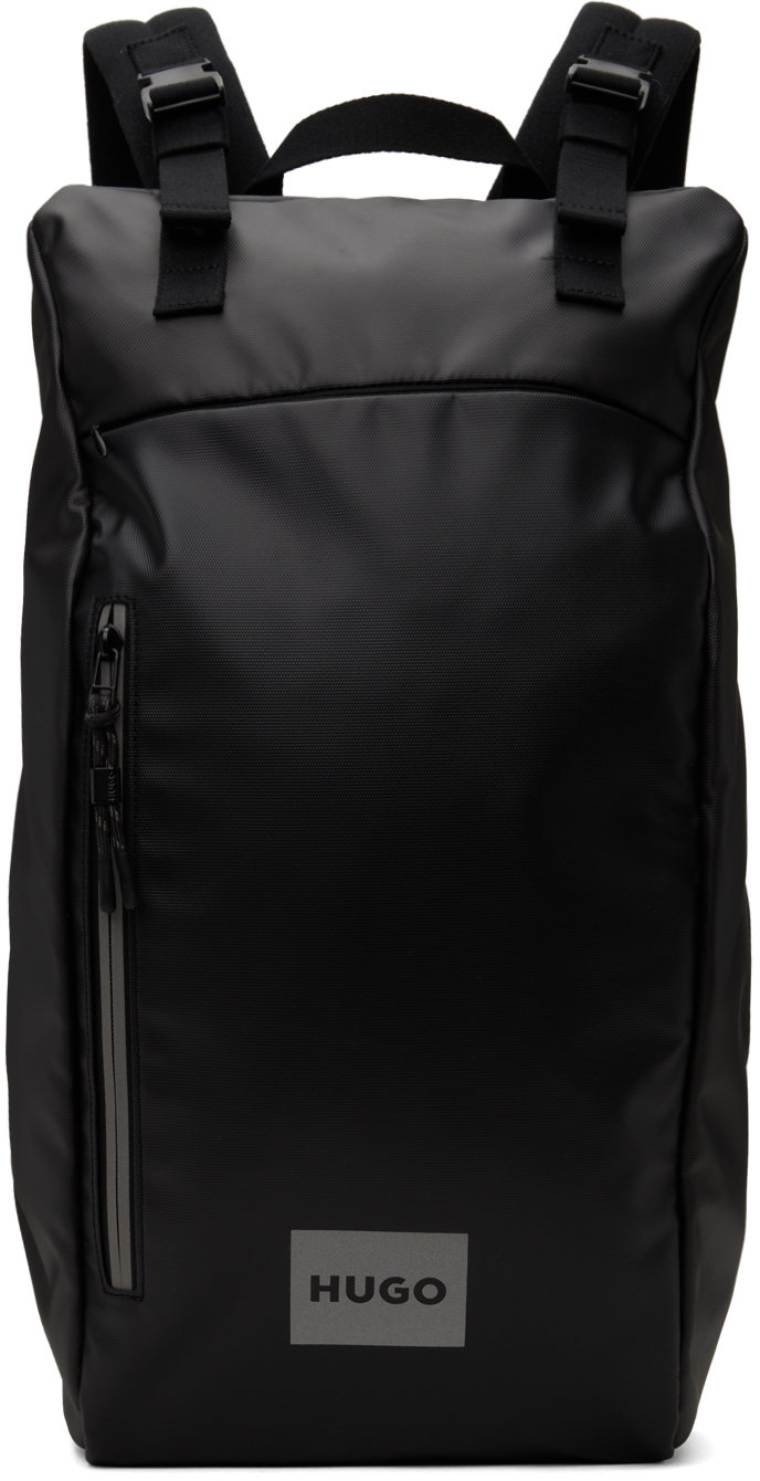 Black Logo Patch Backpack