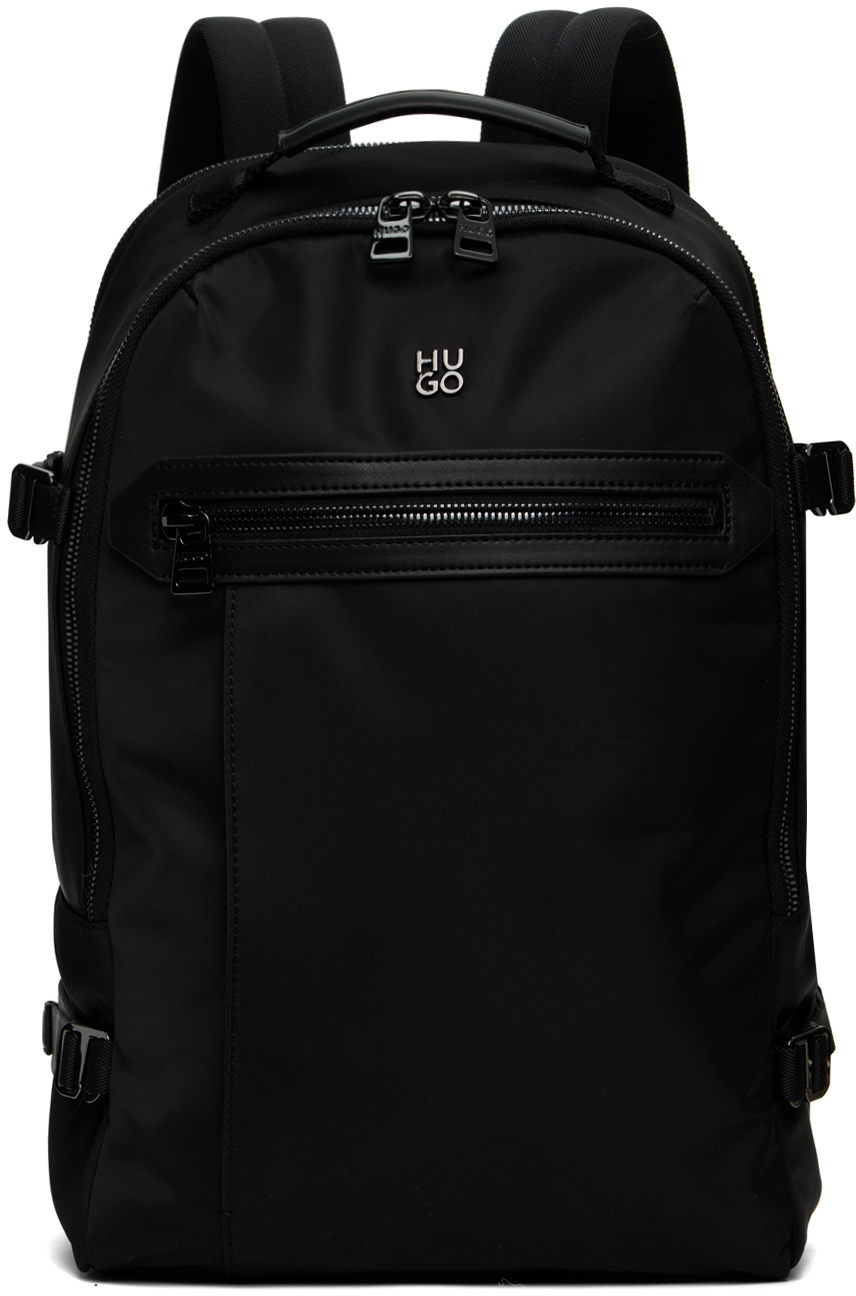 Hugo Black Elliott Backpack In 001-black