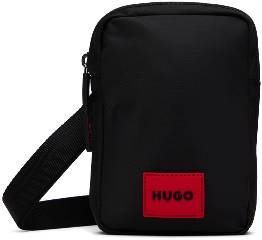 Hugo Black Crossbody Bag In Black 002
