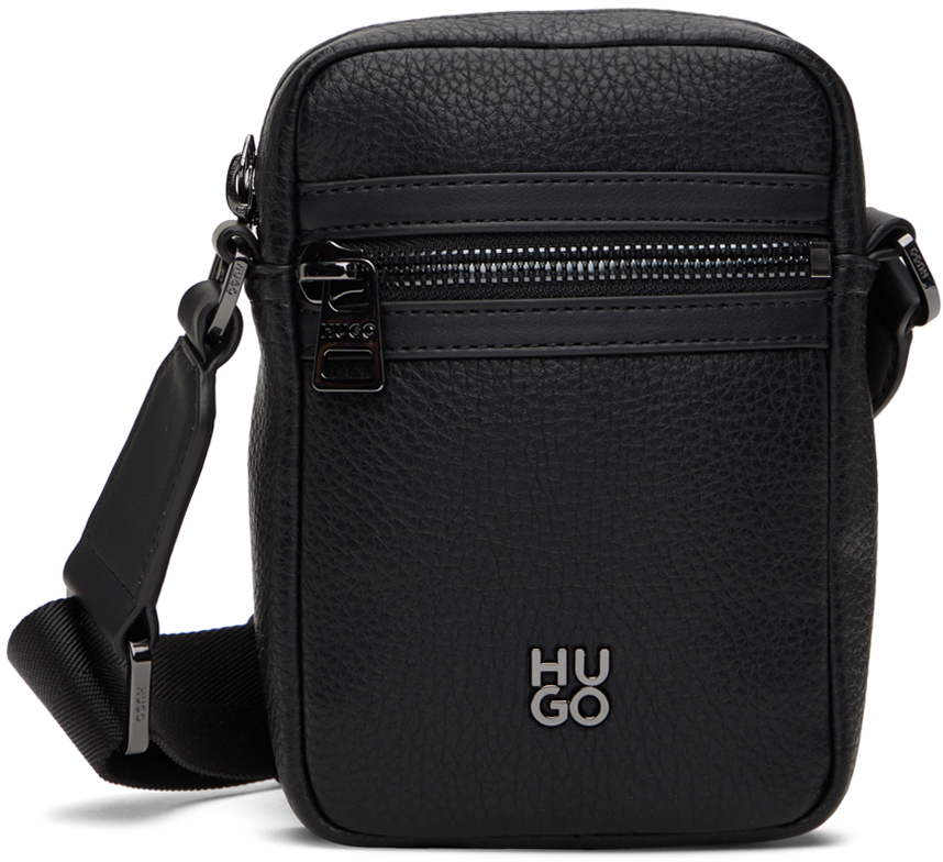 Black Stacked Logo Pouch