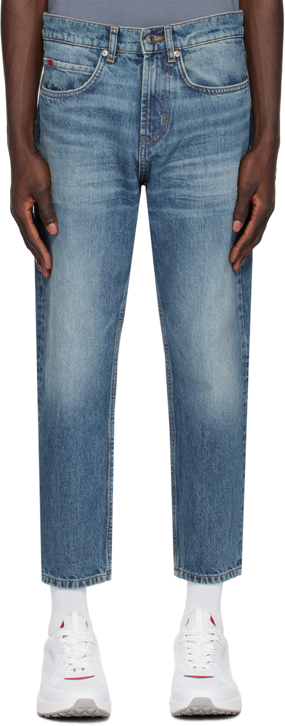 Karmuel Young: Navy Laser Print Jeans