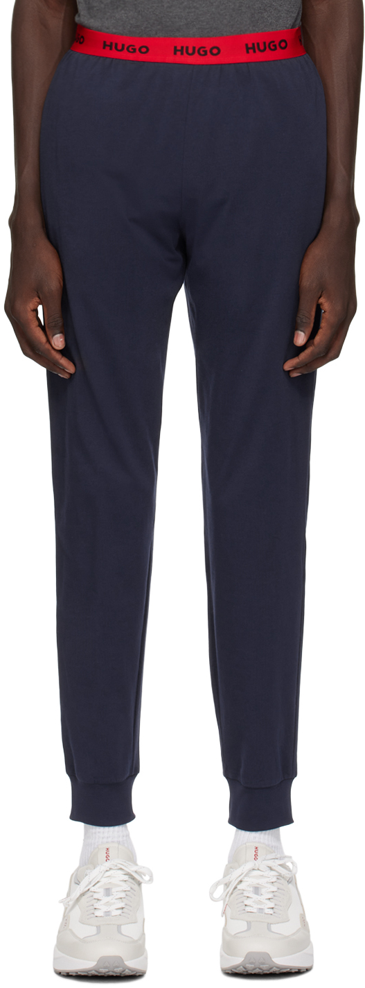 Hugo Navy Two-pocket Pyjama Pants In Dark Blue 405