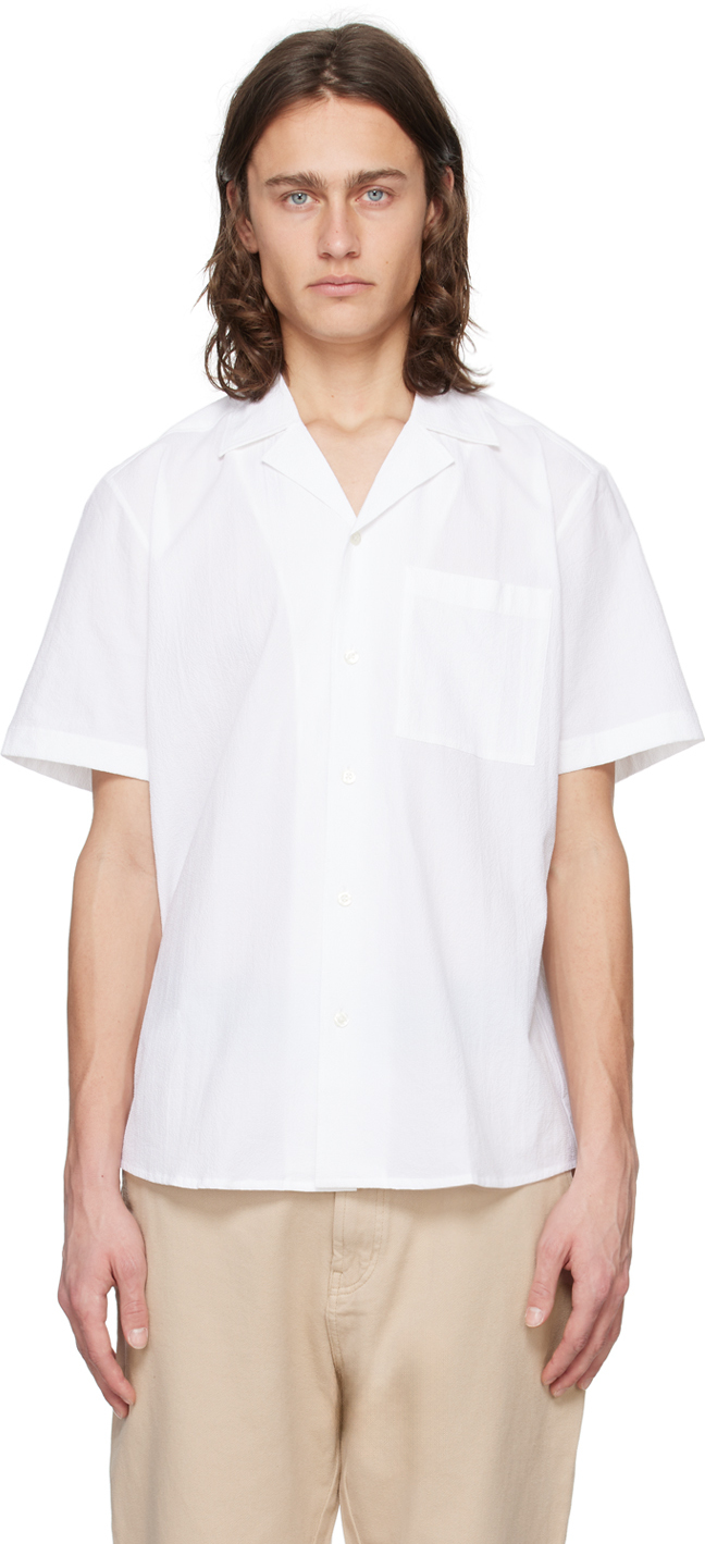 Shop Hugo White Relaxed-fit Shirt In 199-open White