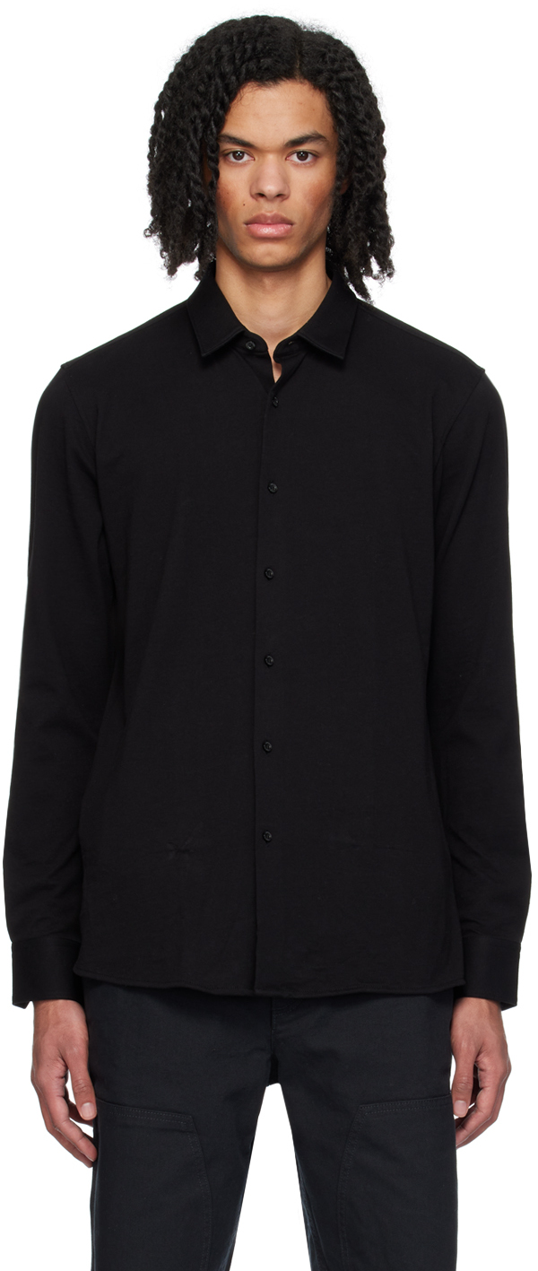 Hugo Black Buttoned Shirt In 001-black