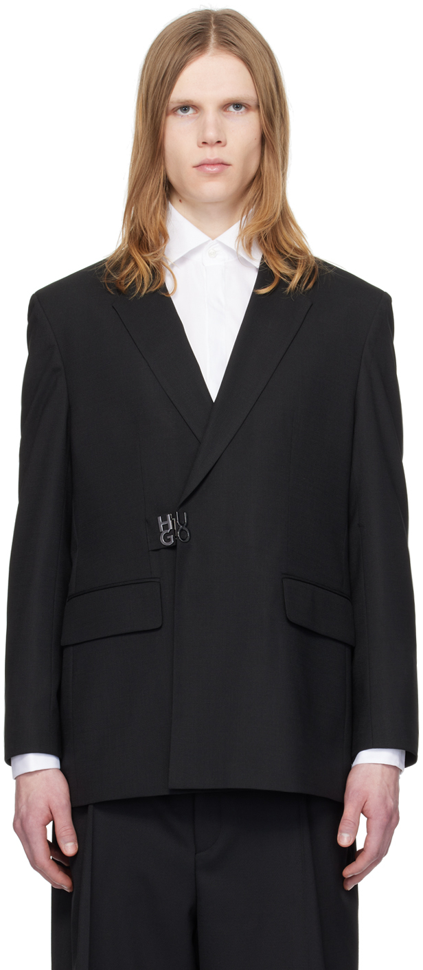 Black Textured Blazer