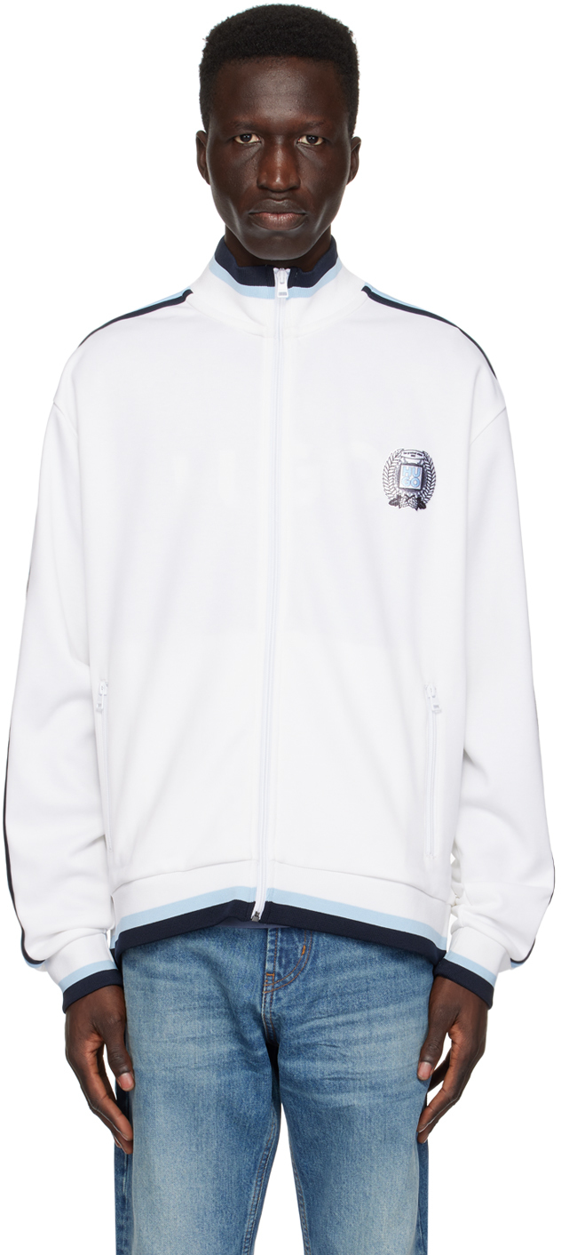Shop Hugo White Zip Sweater In 100-white
