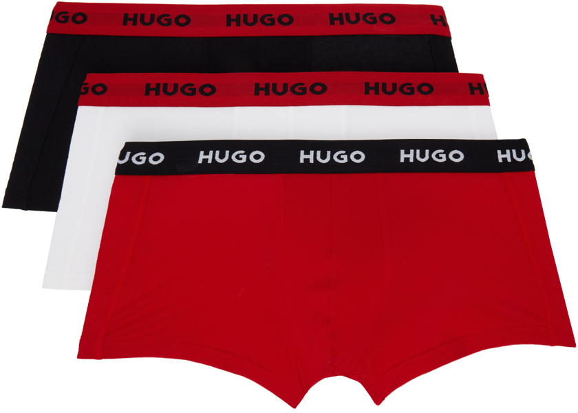 ThreePack Multicolor Boxers by Hugo on Sale