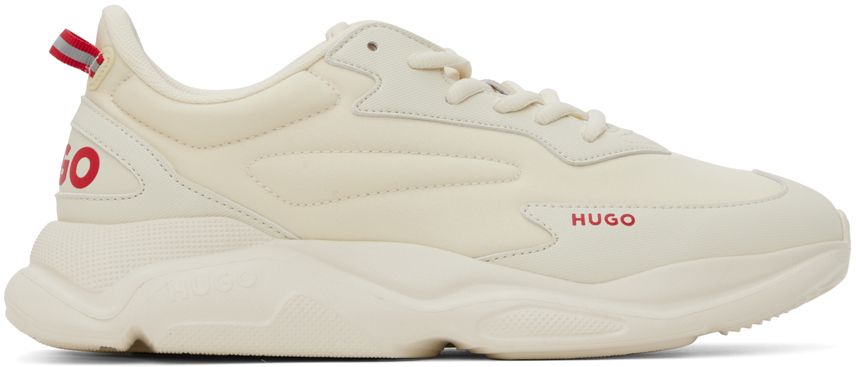 Hugo Off-white Leon Runn Sneakers In Natural 106
