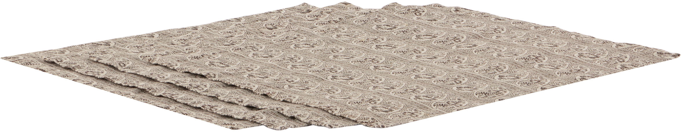 Autumn Sonata Four-pack Beige Anna Placemats In Beige/carob