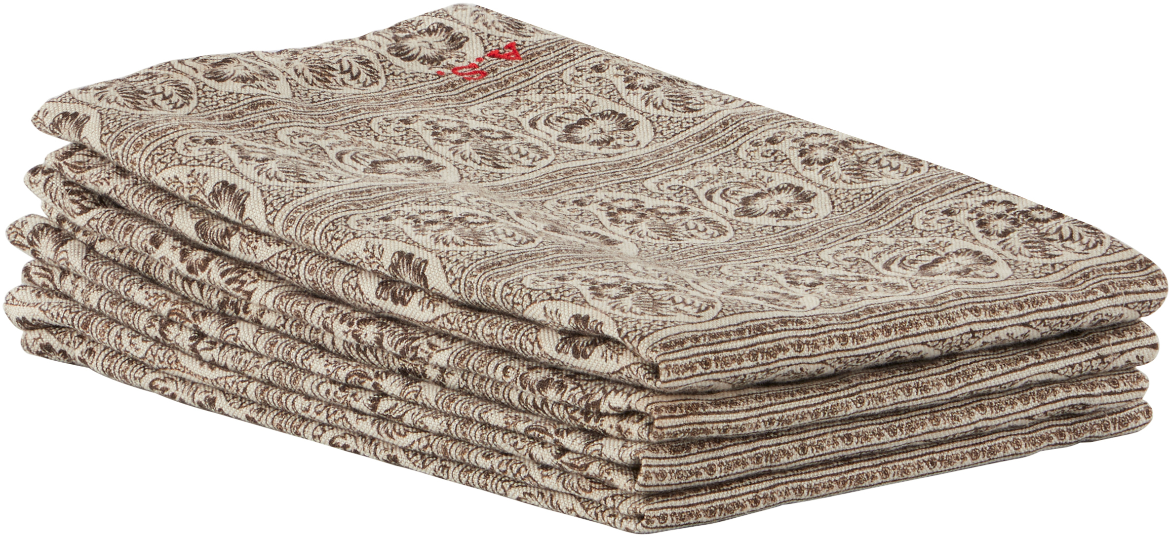 Autumn Sonata Four-pack Beige Anna Napkins In Beige/carob