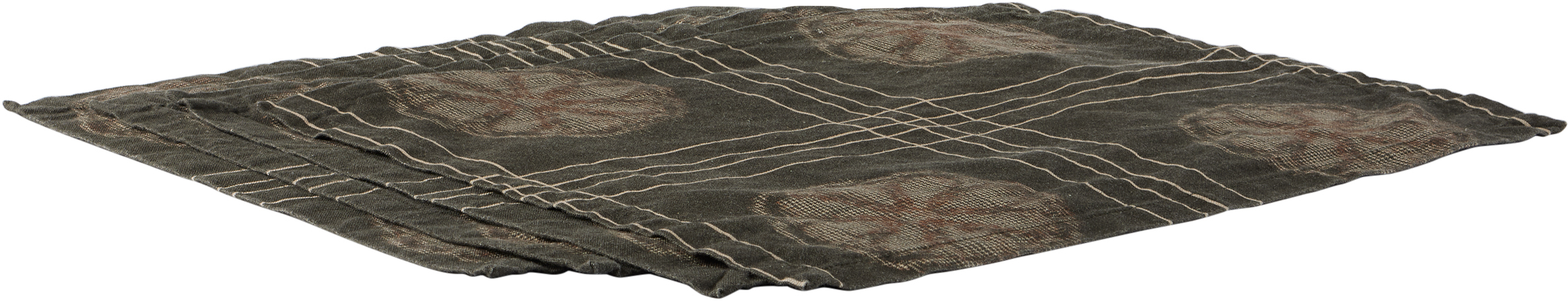 Autumn Sonata Four-pack Gray & Beige Eva Placemat Set In Graphite/beige