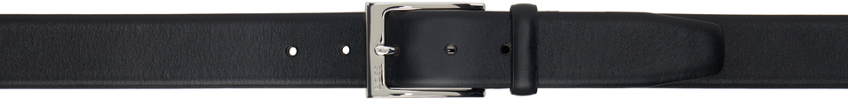 Hugo Boss Black Leather Pin Buckle Belt In Black 001
