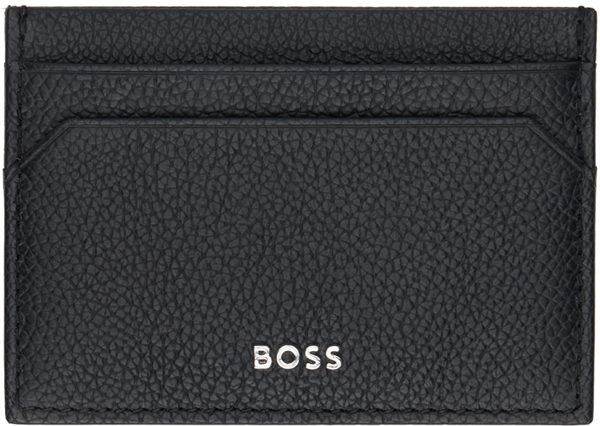Hugo Boss Black Logo Lettering Card Holder In Black 001