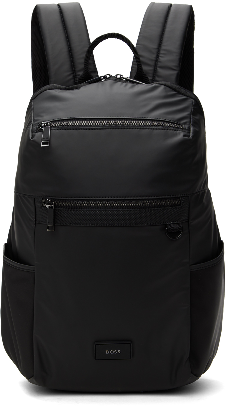 Hugo Boss Black Iann Backpack In 001-black