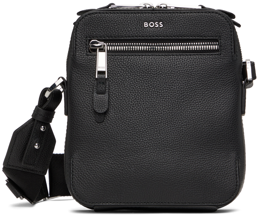Hugo Boss Black Zip Bag In Black 001