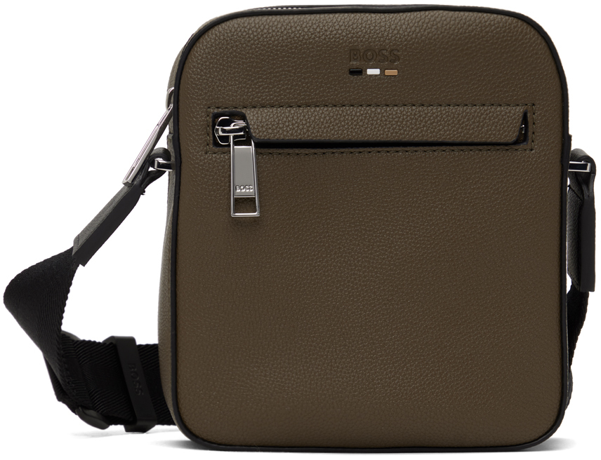 Hugo Boss Brown Faux-leather Reporter Bag In Open Brown 249