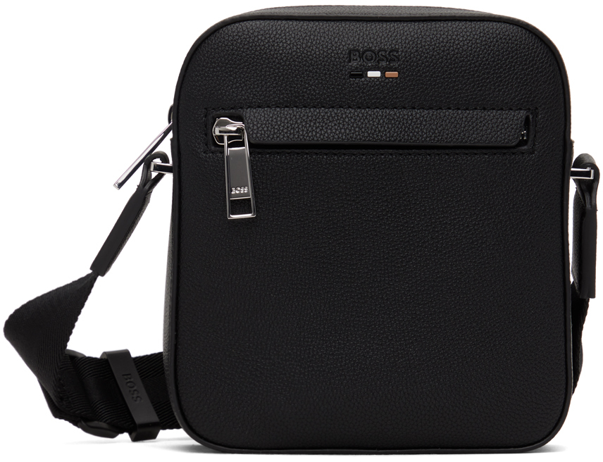 Hugo Boss Black Faux-leather Reporter Bag In Black 001