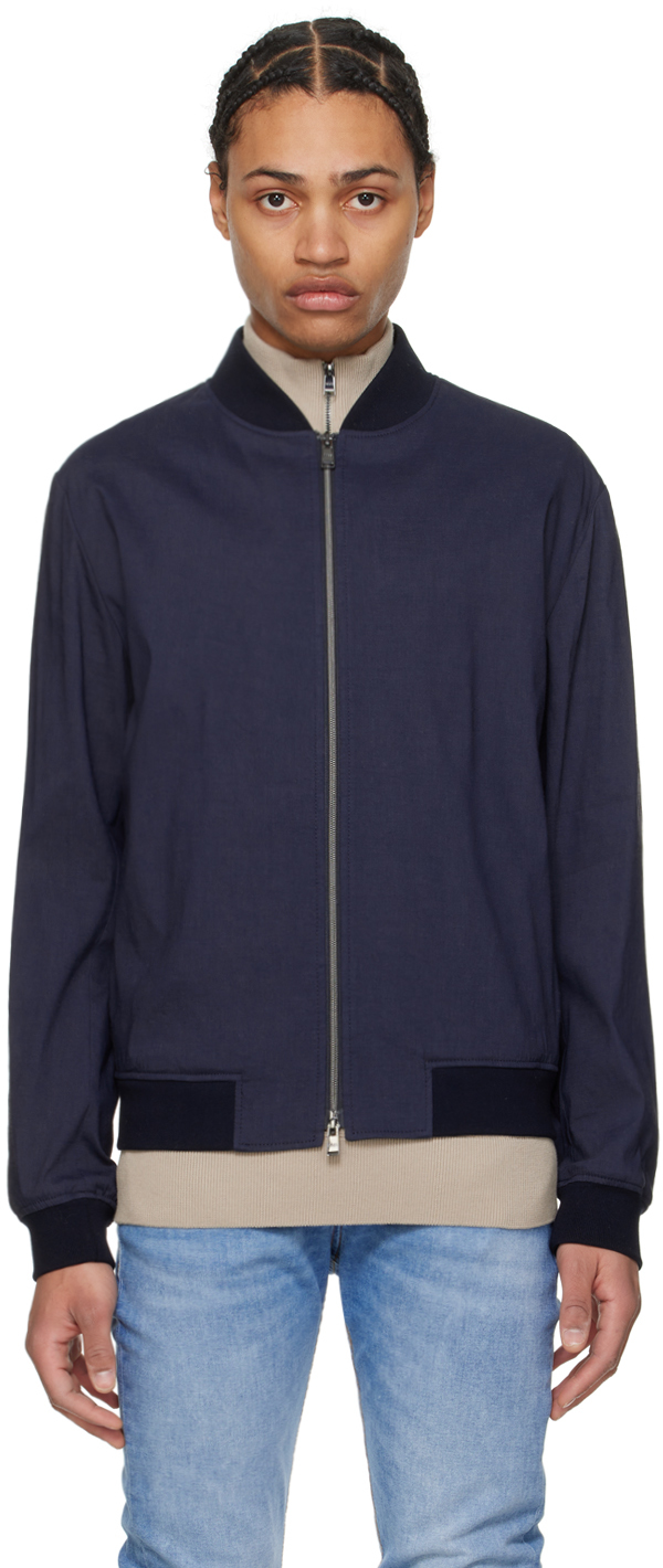 Hugo boss bomber jacket navy hotsell