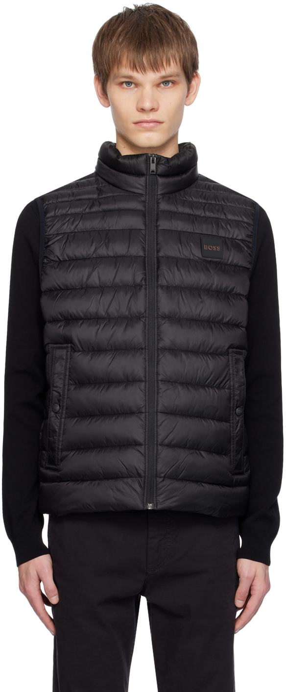 Shop Hugo Boss Black Lightweight Vest In 001-black