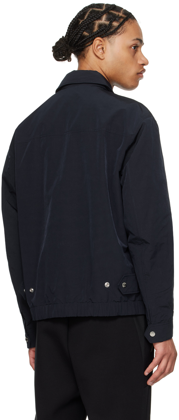 Hugo Boss Navy Double Monogram Jacket In 404-dark Blue