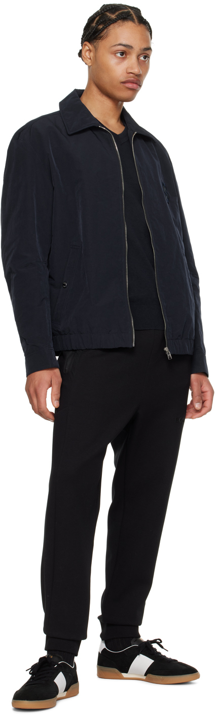 Hugo Boss Navy Double Monogram Jacket In 404-dark Blue