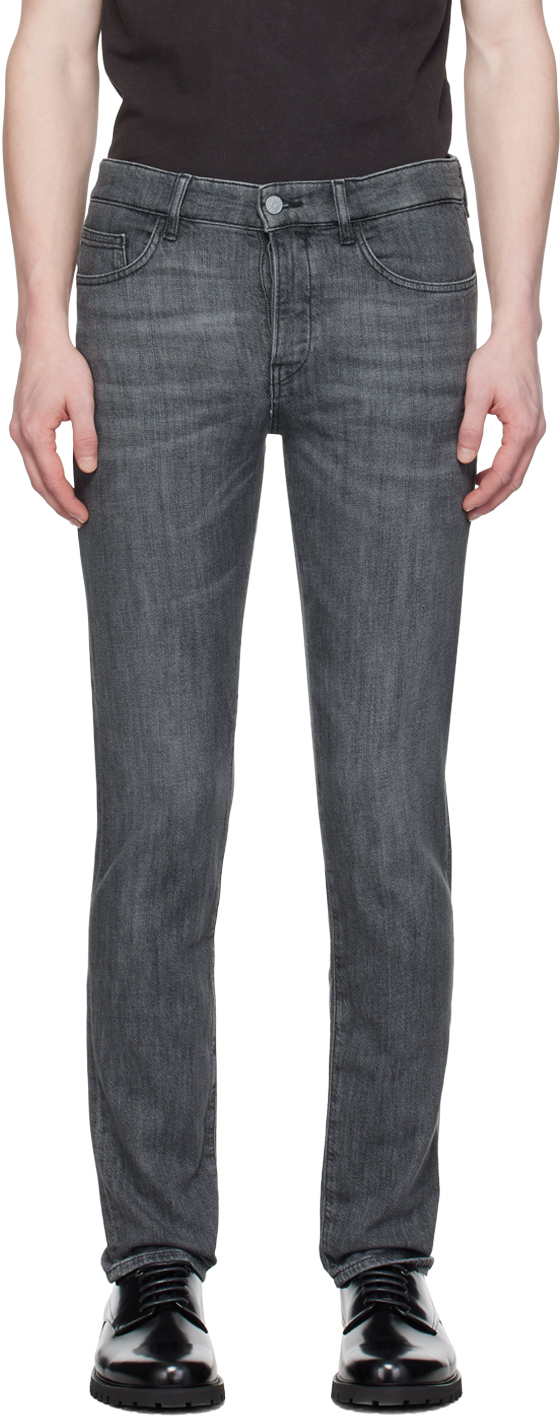 Gray Slim-Fit Jeans