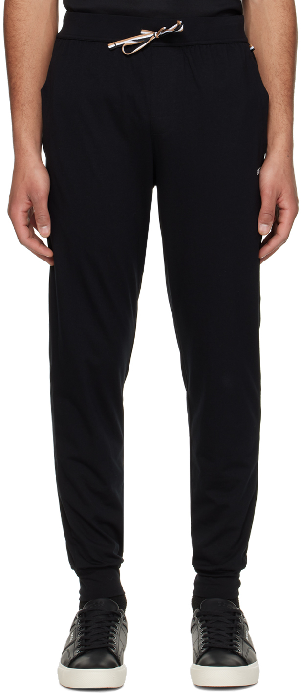 Shop Hugo Boss Black Printed Pyjama Pants In 001-black