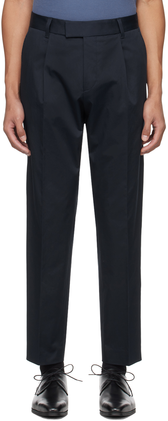 Navy Porsche Edition Pleated Trousers