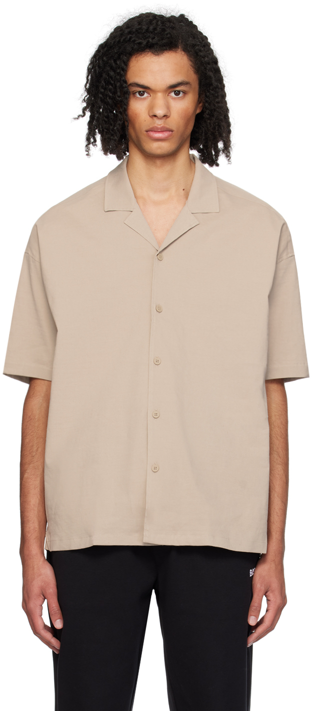 Taupe Relaxed-Fit Shirt