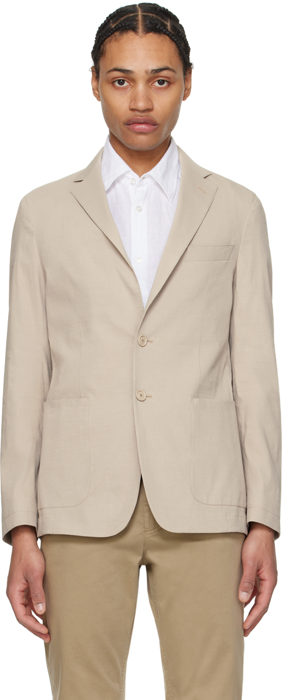 BOSS Beige Slim Fit Blazer