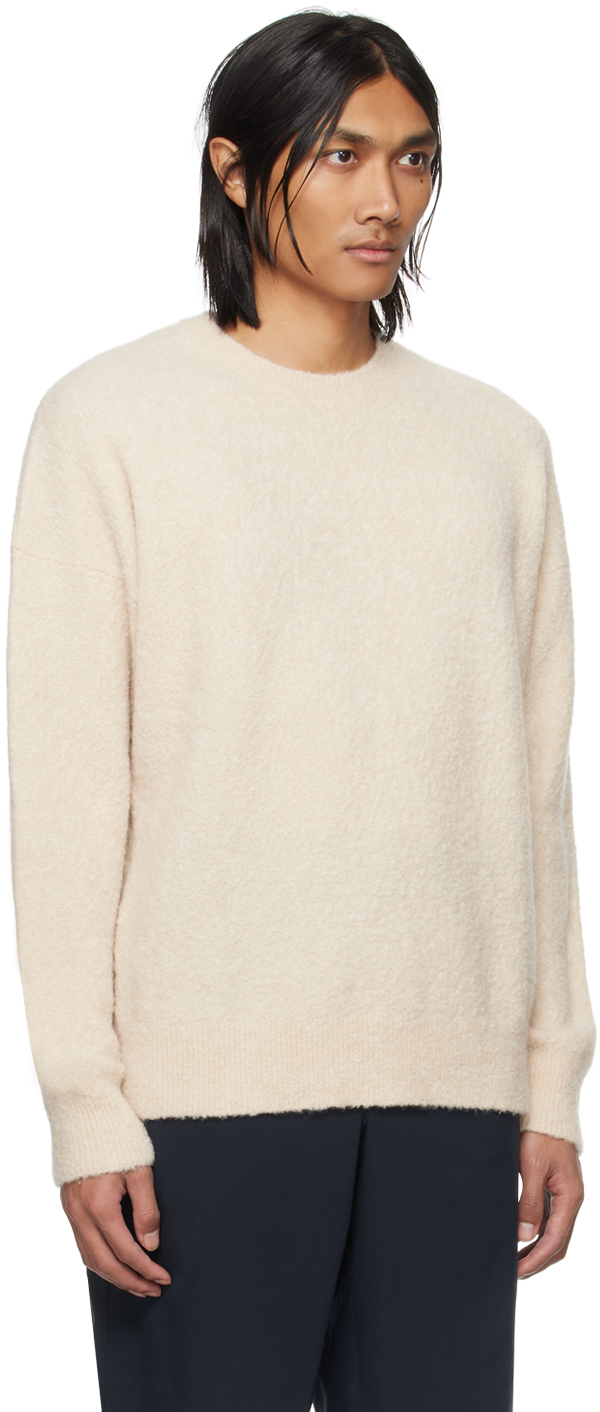 HUGO BOSS BEIGE RELAXED-FIT SWEATER