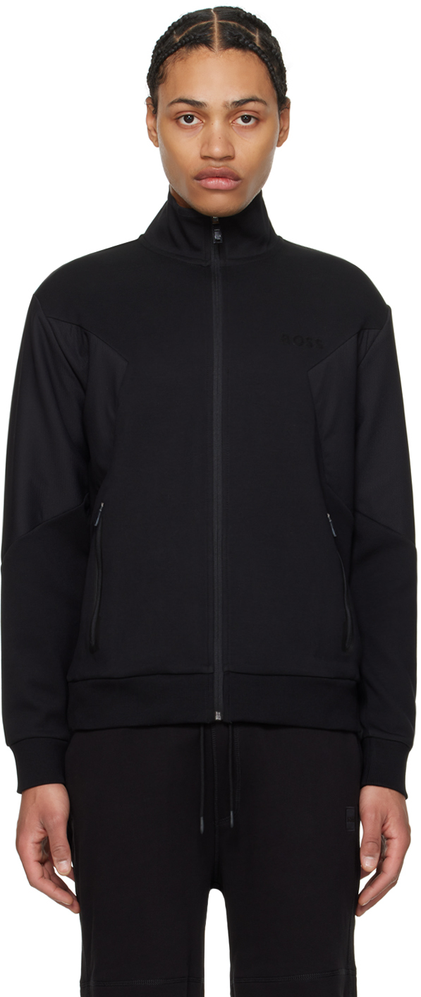 Shop Hugo Boss Black 3d-molded Sweatshirt In 001-black