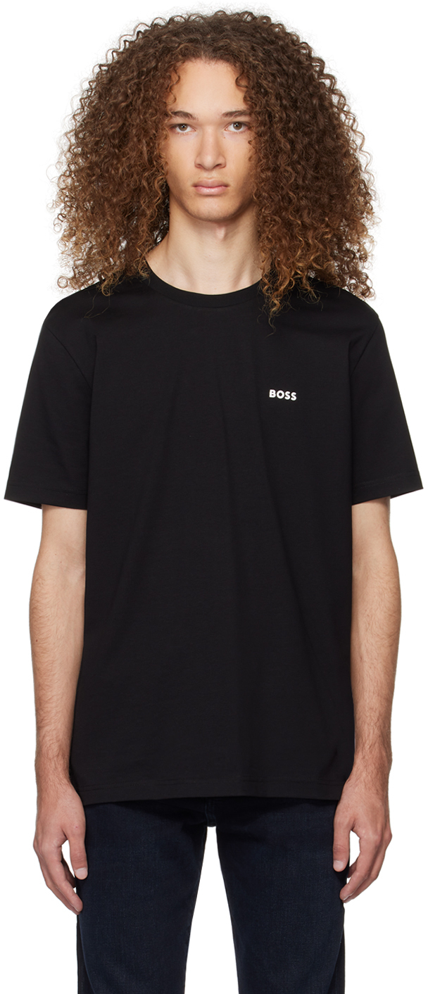 Hugo Boss Black Bonded T-shirt In Black 001