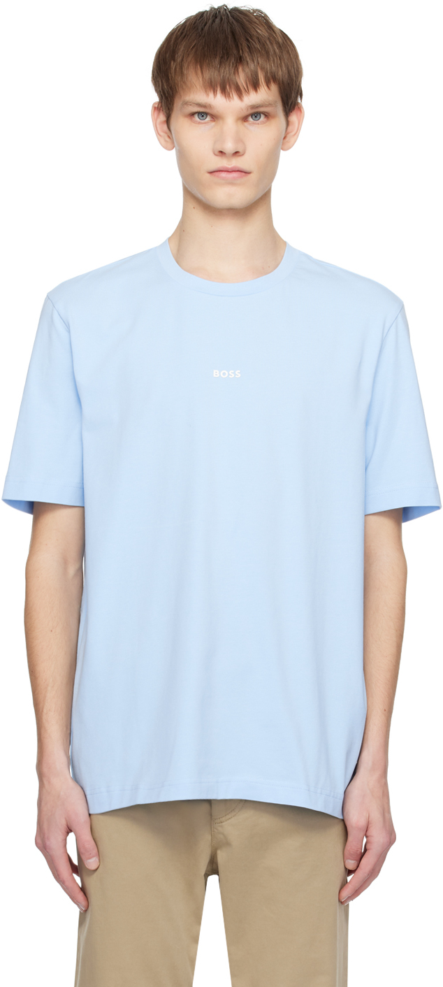 Hugo Boss Blue Relaxed-fit T-shirt In 460-open Blue