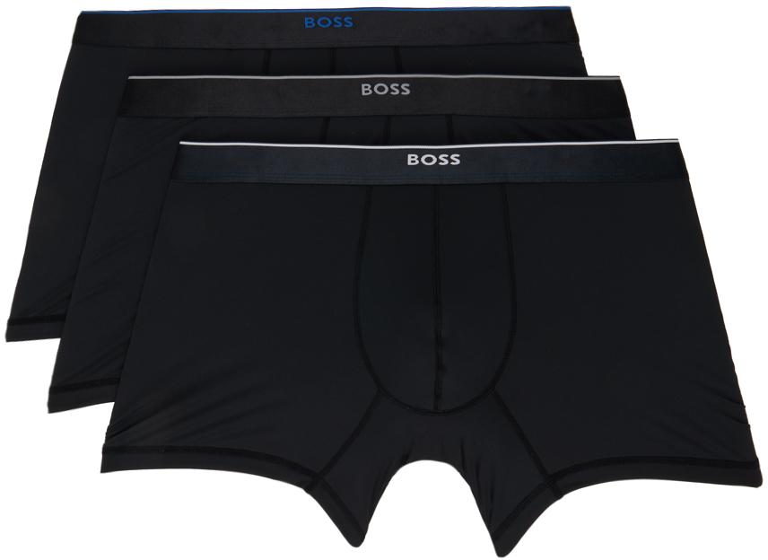 Hugo Boss Three-pack Black Boxers In Black 001