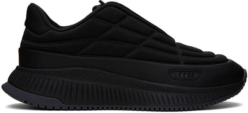 Hugo Boss Black Padded Sneakers In Black 005