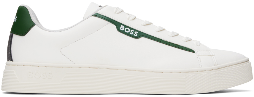 Hugo Boss Off-white Rhys Sneakers In Open White 130