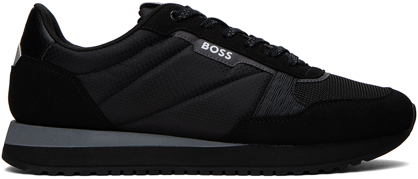 Hugo Boss Black Embossed Trainers In Black 005