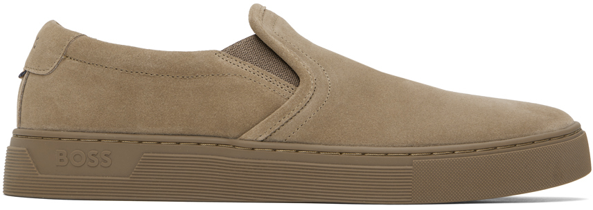 Brown Slip-On Sneakers